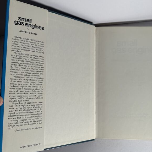 Small Gas Engines Hardcover Book By Alfred C. Roth 1981 - Picture 7 of 11
